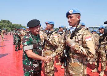 Lepas 850 Satgas TNI Kontingen Garuda, Panglima: Jaga Nama Baik