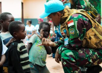 Peringati Hari HAM, Satgas TNI Konga Gelar Cimic di Kongo