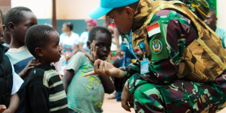 Peringati Hari HAM, Satgas TNI Konga Gelar Cimic di Kongo