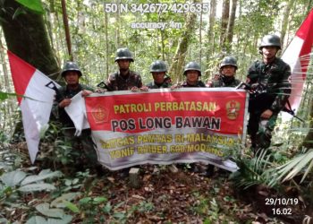 20 Hari Patroli, Satgas Yonif 600 Pastikan 496 Patok Blank Post RI-Malaysia Aman
