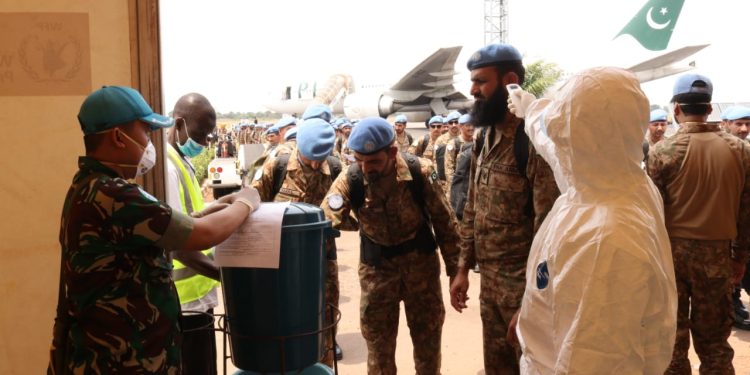 Cegah Corona, Satgas Kizi TNI Periksa Kontingen Pakistan Army