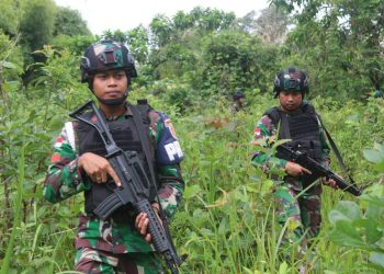 Cegah Corona, Yonif 411 Kostrad Perketat Patroli Keamanan di Perbatasan RI-PNG