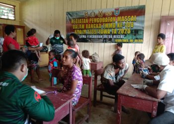 Pengobatan Massal TMMD 108 Kodim 1709/Yawa, Diserbu Ratusan Warga Papua