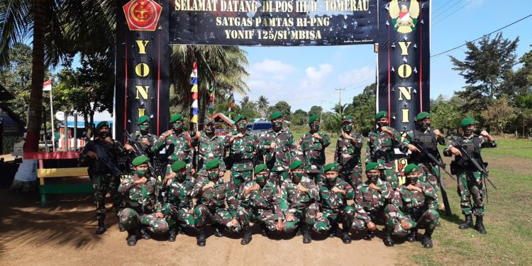 Cek Kesiapsiagaan Prajurit Jaga Perbatasan Negara, Komandan Satgas Yonif 125 Turun Langsung