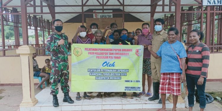 Tingkatan Ekonomi Masyarakat, Yonif 125 Bersama P2L Beri Penyuluhan ke Warga Perbatasan