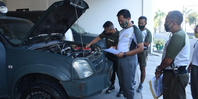 Komandan Seskoad Cek Kelayakan Kendaraan Berat