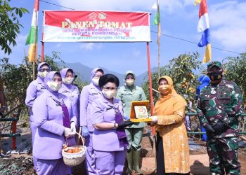 Dukung Ketahanan Pangan, Istri Panglima TNI Tanam Perdana di Cianjur