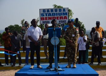 Satgas TNI Resmikan Monumen Perdamaian di Konga