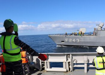 KRI Sultan Hasanuddin 366 Latihan ‘Bareng’ Kapal Perang Turki dan Jerman