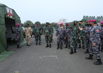 Marinir TNI AL Siapkan 400 Tempat Tidur untuk Pasien Covid-19