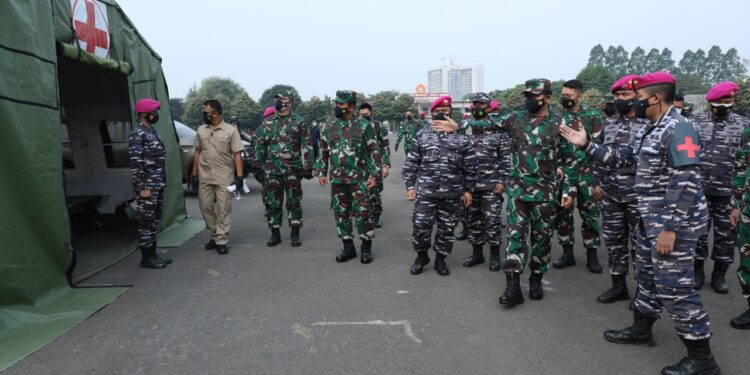 Marinir TNI AL Siapkan 400 Tempat Tidur untuk Pasien Covid-19
