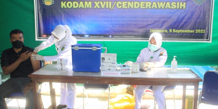Kodam Cenderawasih Gencar Vaksinasi di Empat Lokasi PON XX