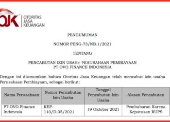 Izin Usaha OVO Dicabut, Ini Alasannya
