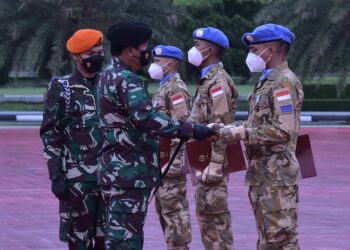 Sambut Satgas Kizi TNI Konga XXXVII-G, Panglima TNI: Berhasil Selesaikan Misi Perdamaian di Afrika Tengah