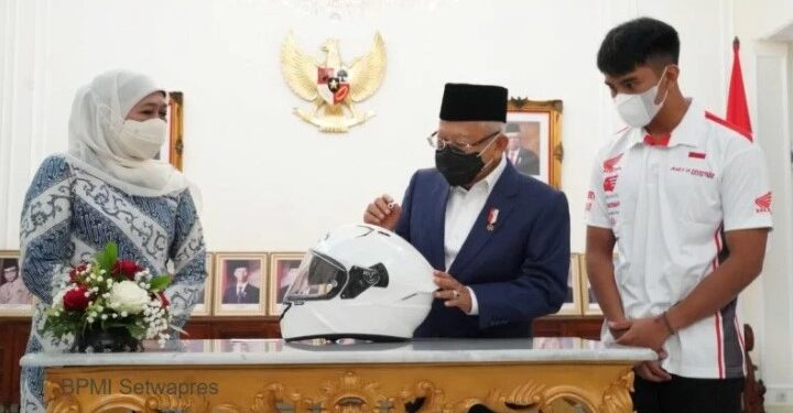 Pembalap Moto3 GP 2022 Asal Indonesia Ini Temui Wapres, Siapa Dia?