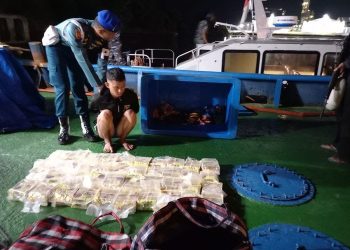 TNI AL Gagalkan Penyelundupan 43 Paket Narkotika di Laut Banda Aceh