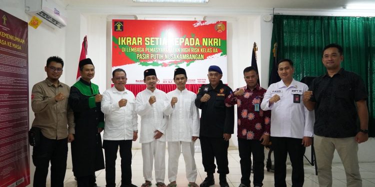 BNPT Safari Ramadan, Empat Napiter di Lapas Cilacap dan Nusakambangan Ikrar Setia NKRI