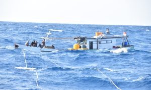 KLM Sumber Jaya Laut yang mengalami mati mesin di perairan Tenggara Pulau Rote