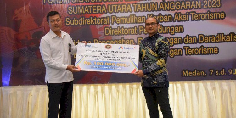 BNPT RI – Inalum Berikan Dukungan Psikososial ke 40 Korban Terorisme di Sumut