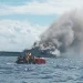 KRI Teluk Hading terbakar