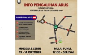 Info Pengalihan Arus peringatan Pertempuran Lima Hari di Semarang
