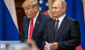 Presiden Rusia, Vladimir Putin dan Presiden Terpilih AS, Donald Trump