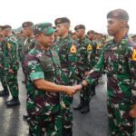 Panglima TNI, Jenderal TNI Agus Subiyanto, menyambut kedatangan Kontingen Patriot Indonesia