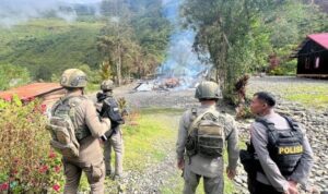 Sebuah rumah kosong di Kampung Trikora, Distrik Pruleme, Kabupaten Puncak Jaya, Provinsi Papua Tengah