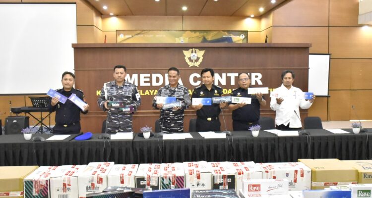 Operasi Gabungan TNI AL dan Bea Cukai Gagalkan Penyelundupan 3,5 Juta Batang Rokok Ilegal di Batam