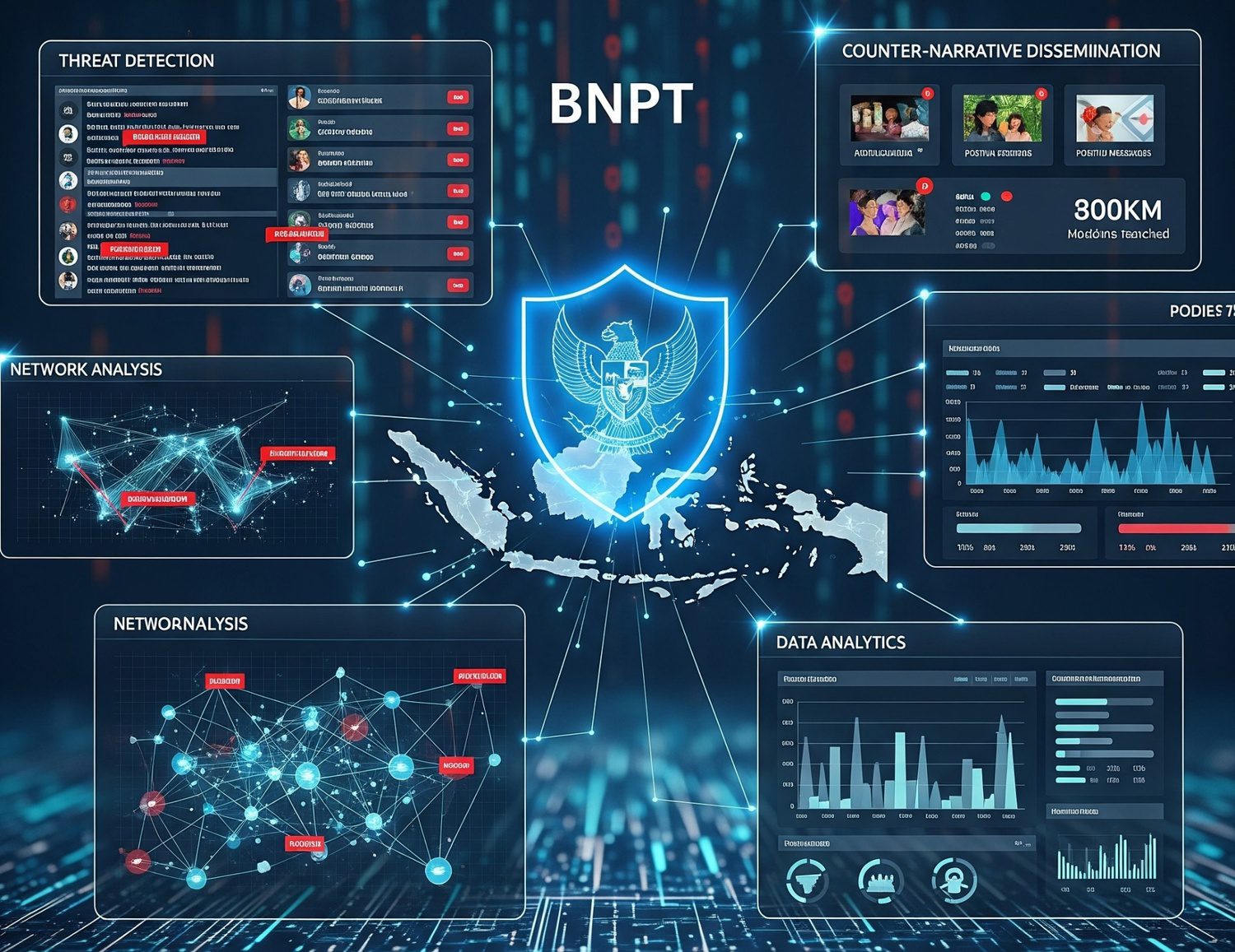 Ilustrasi Digitalisasi BNPT RI
