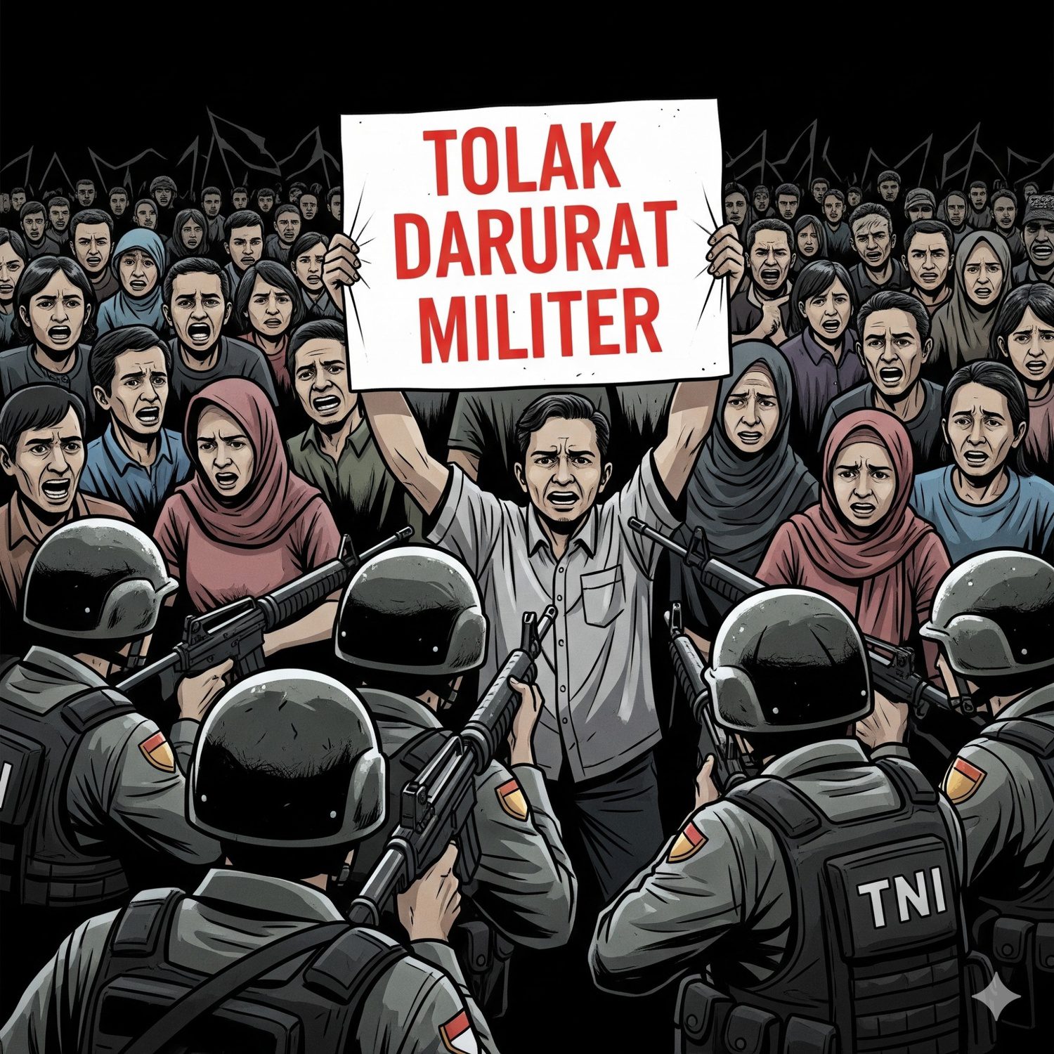 Ilustrasi Tolak Darurat Militer