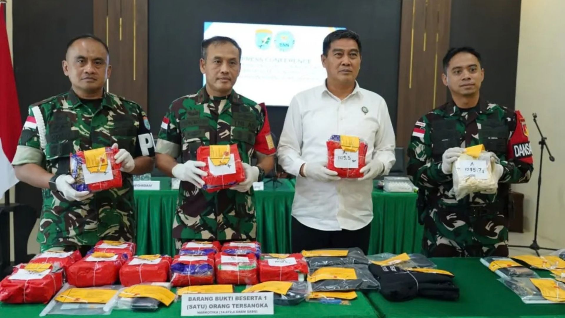 TNI Gagalkan Penyelundupan 16,4 Kilogram Sabu di Perbatasan RI-Malaysia