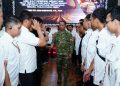 Panglima TNI, Jenderal TNI Agus Subiyanto saat memimpin HUT ke-9 Satuan Siber (Satsiber) TNI