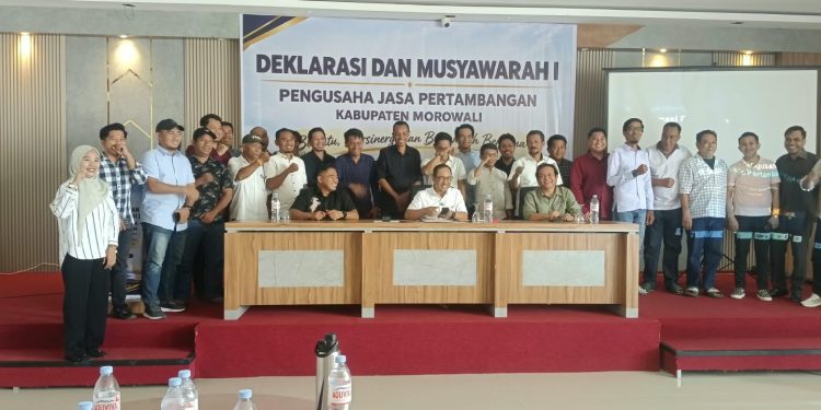Deklarasi dan Musyawarah I Pengusaha Jasa Pertambangan Kabupaten Morowali digelar pada Kamis (22/10/2026) di Soldadu Hotel, Desa Bente, Kabupaten Morowali.