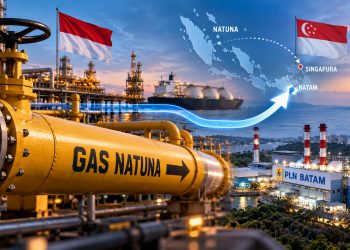 Ilustrasi pengalihan pasokan gas Natuna untuk memenuhi kebutuhan energi dalam negeri, termasuk pasokan bagi pembangkit listrik di Batam.