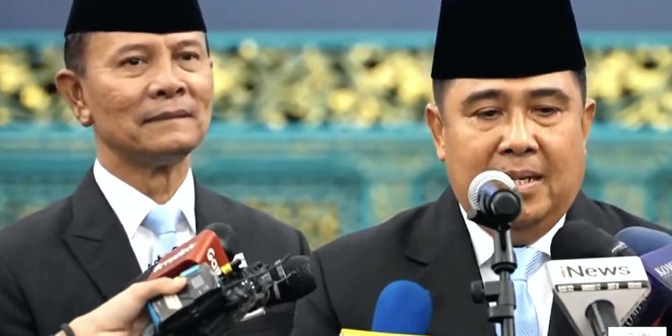 Wakil Menteri Pertahanan (Wamenhan) RI, Jenderal TNI Richard Tampubolon dan Marsekal TNI Yusuf Jauhari