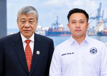 Ketua DPC APBMI Kabupaten Morowali, Yusuf bersama Ketua Umum DPP APBMI, Capt H Juswandi Kristanto