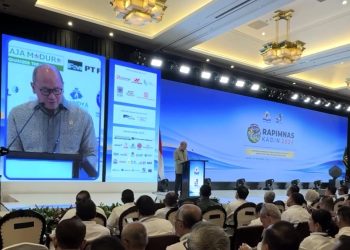 Menteri Investasi dan Hilirisasi sekaligus CEO Danantara, Rosan Perkasa Roeslani pada kegiatan Rapimnas Kadin Indonesia 2026