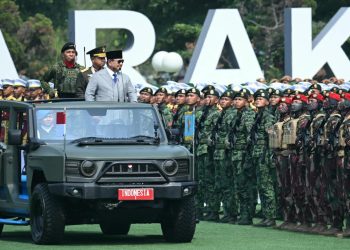 Presiden Prabowo Subianto pada peringatan HUT ke-81 TNI
