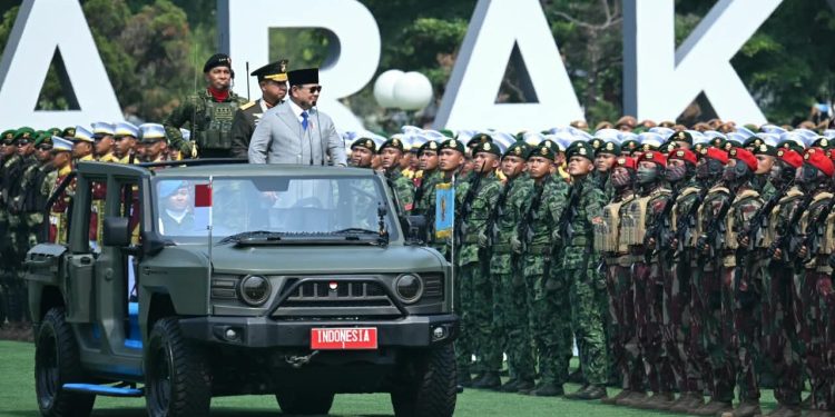 Presiden Prabowo Subianto pada peringatan HUT ke-81 TNI