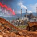 Aktivitas pertambangan bijih nikel dan industri smelter di tengah pelemahan harga nikel.