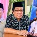 Gubernur Sulawesi Tenggara Andi Sumangerukka, anggota DPR RI Ridwan Bae, dan Kepala Dinas Pariwisata Sultra Ridwan Badallah di tengah polemik pernyataan yang menuai desakan evaluasi dari Bapera Muna Barat.